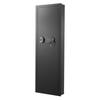 Wall Safe, 4-Tier Hidden Wall Mounted Gun Safe with Password & Key, Q235 Cold-Rolled Steel In-Wall Box with LED Lighting, 3 Adjustable Shelves & Key