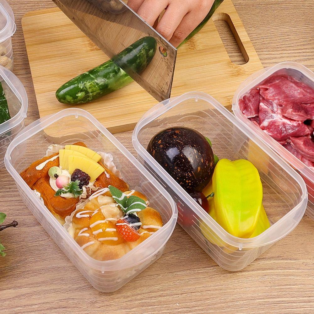 1Pcs Square Fresh-keeping Sealed Crisper Fruits Meat Preservation Fridge Organizer Container