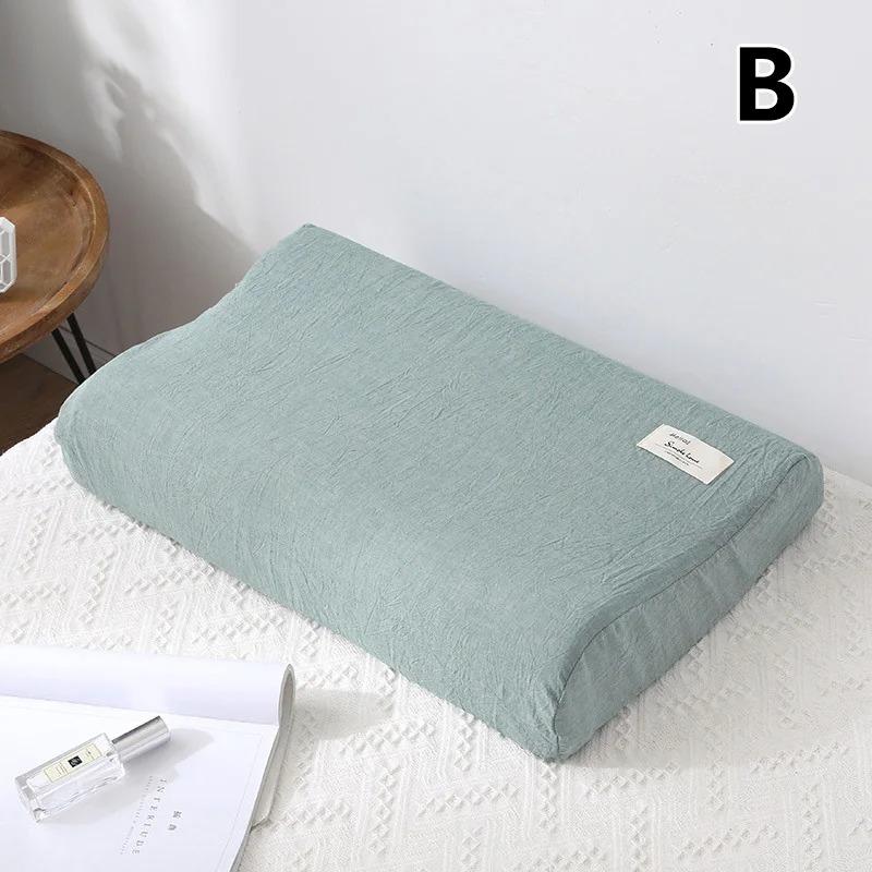 30x50cm Baumwoll-Latex-Kissenbezug für Zuhause Schlafzimmer Schlafen Waschbarer Memory-Kissenbezug