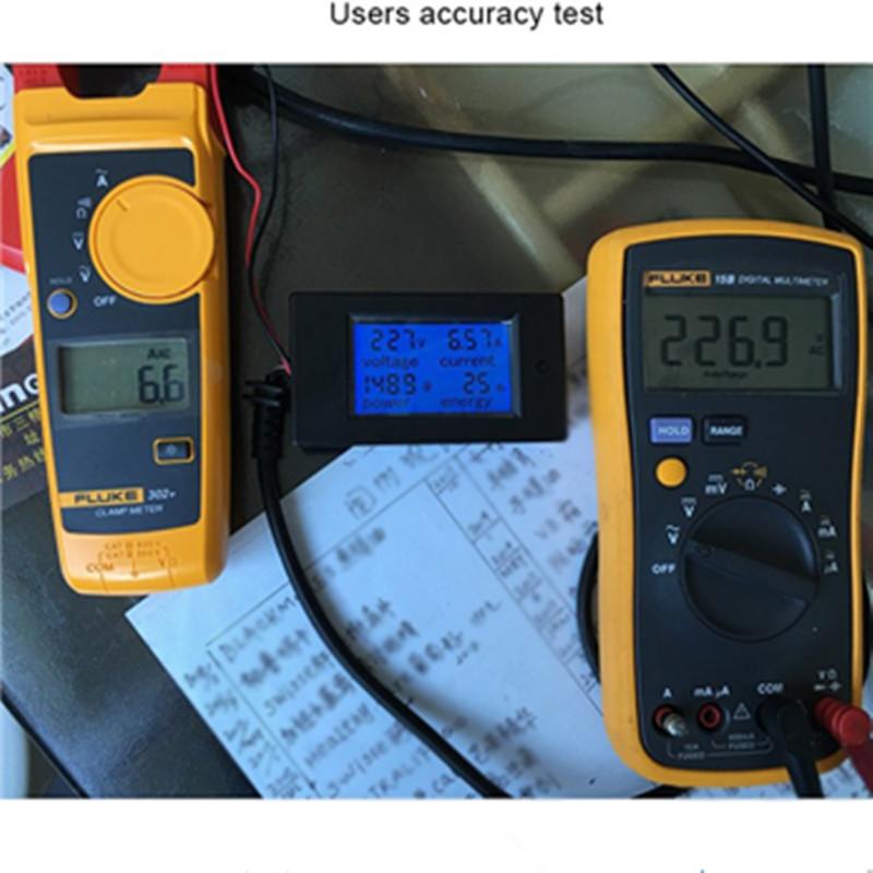 20A/100A Digital Meter DC6.5-100V AC80-260V Voltmeter Ammeter LCD 4-in-1 DC Voltage Current Power Energy Detector