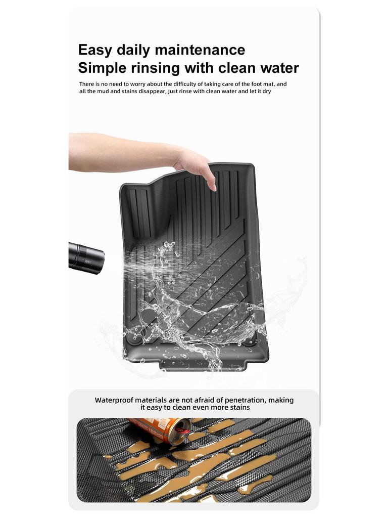 Custom Fit Dirt-Resistant TPE Floor Mats for 2022-2024 Rivian R1T