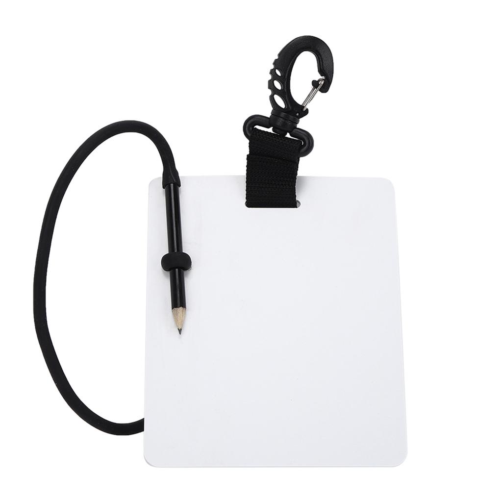 Plastic Underwater Writting Slate Handwriting Plate Notebook Gear Board with Replaceable Pencil