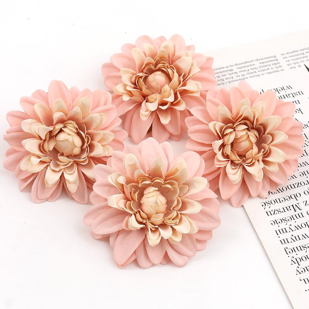 3/5Pcs Artificial Flowers Silk Rose Head Big Fake Flowers For Home Decor Wreath Accessories Bride Wedding Marriage Decoration