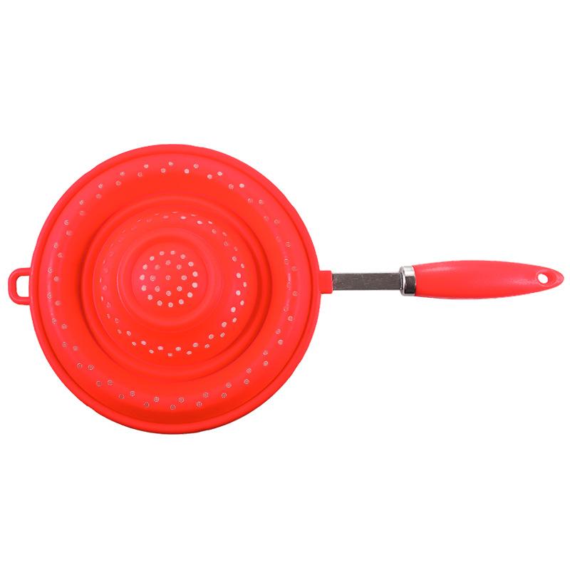 

Foldable Large Silicone Fence for Kitchen Utensils, Silicone Kitchen Utensils Drain, Kitchen Noodle Scoop Cooking Accessories красный