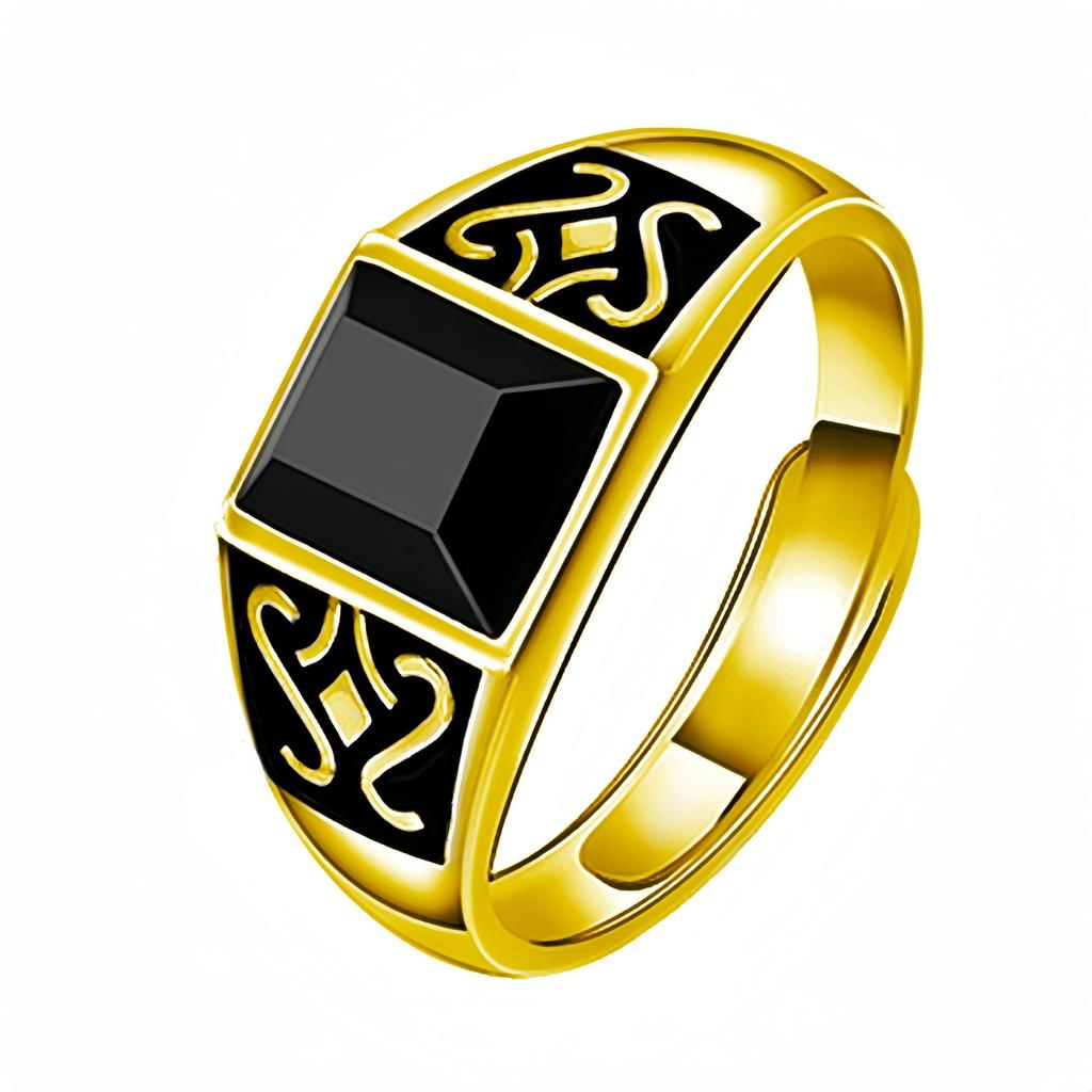 925 Sterling Silber Herrenring Hohe Qualität Luxus Schwarzer Edelstein für Männer Hochzeit Feiner Schmuck Zubehör Party Geschenke