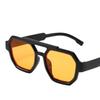 Vintage Square Sunglasses Fashion Women Men Double Bridges Eyewear Female  Chic Polygon Sun Glasses Leopard Shades Glasses