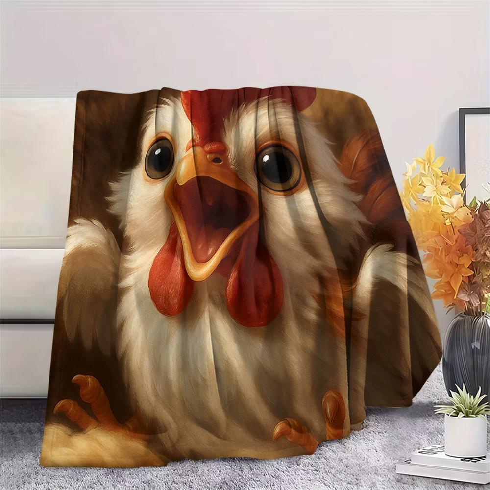 1Pc Cartoon Print Flannel Blanket, High Quality Comfortable for All Seasons, Home Decor, Warmth and Comfort, Perfect for Christmas Birthday Gift