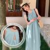 Augseed Sleeveless Plus Maternity Korean Fits Short and Loose Spring Wear Women's Spring/Summer Dress, Long, Elegant, A-Line, Sizes, Formal, Casual,