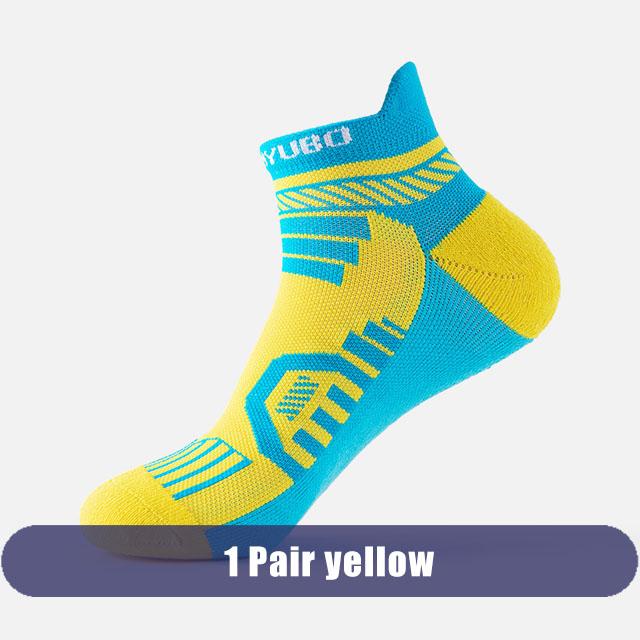 Man Sport Ankle Crew Socks Cotton Towel Bottom Sweat-Absorbing Compression Fitness Bike Run Outdoor Cycling Boat Socks 4 Seasons
