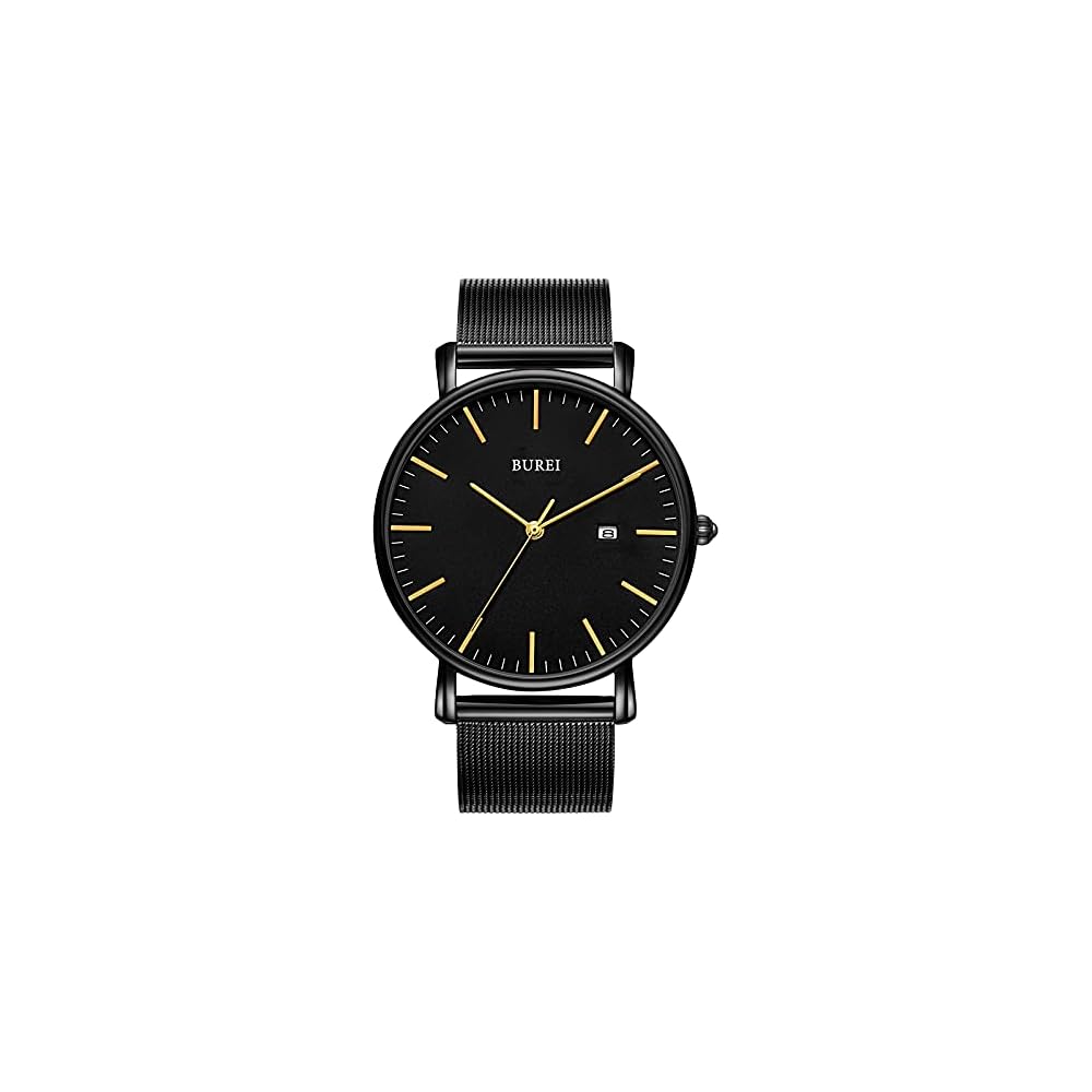 BUREI Men s Analog Waterproof Watch Simple Stylish Brand Timepiece