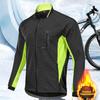 Mens Winter Cycling Jacket Warm Fleece Lined Waterproof Windproof Motorcycle Riding Coat Outdoor Sports