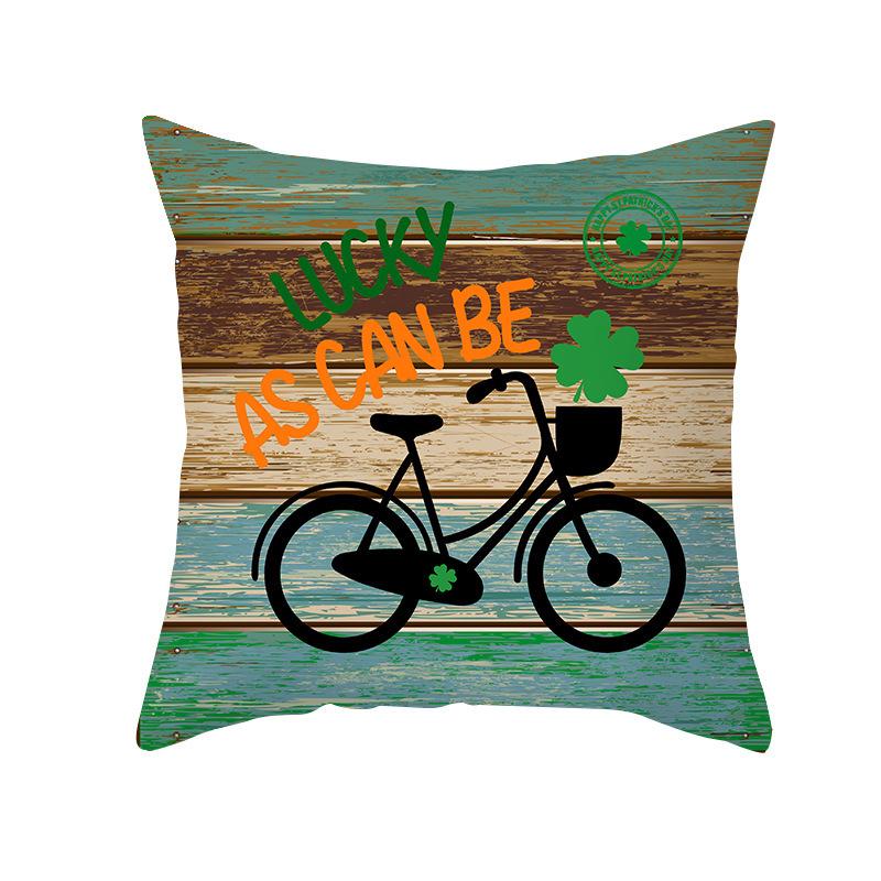 St. Patrick's Day Pillow Cover Nordic Ins Pillow Green Four-leaf Clover Sofa Cushion Cover Pillow Cover