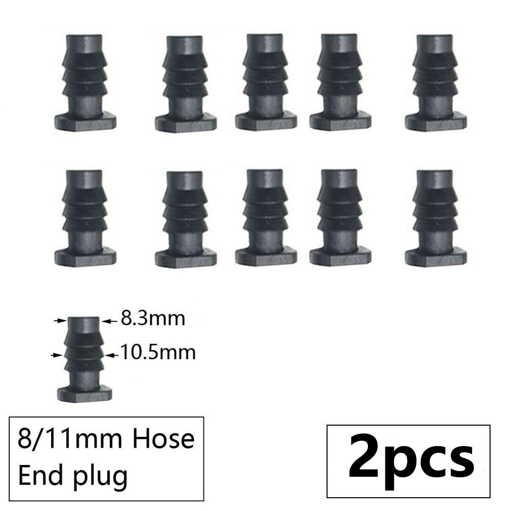 3/8" 8mm Garden Hose Connector 8/11 To 4/7 3/5mm Hose Reducer Water Splitter Tee Elbow End Plug Drip Irrigation System Fitting