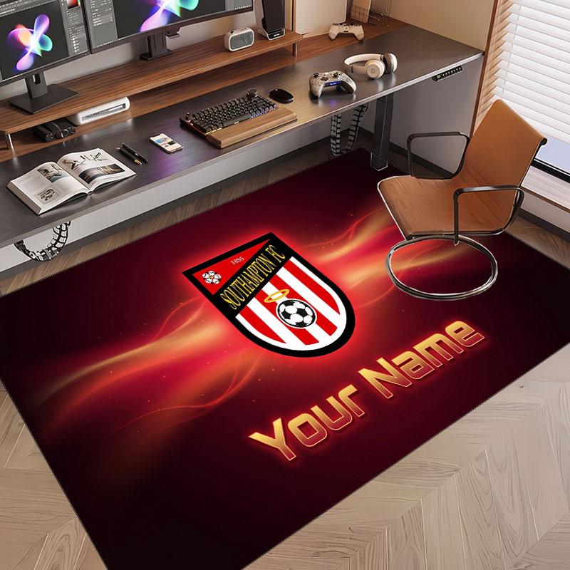 Custom Rug Southampton FC Pattern Print Name Text Soft Non‑Slip Floor Carpet for Home Indoor Decoration