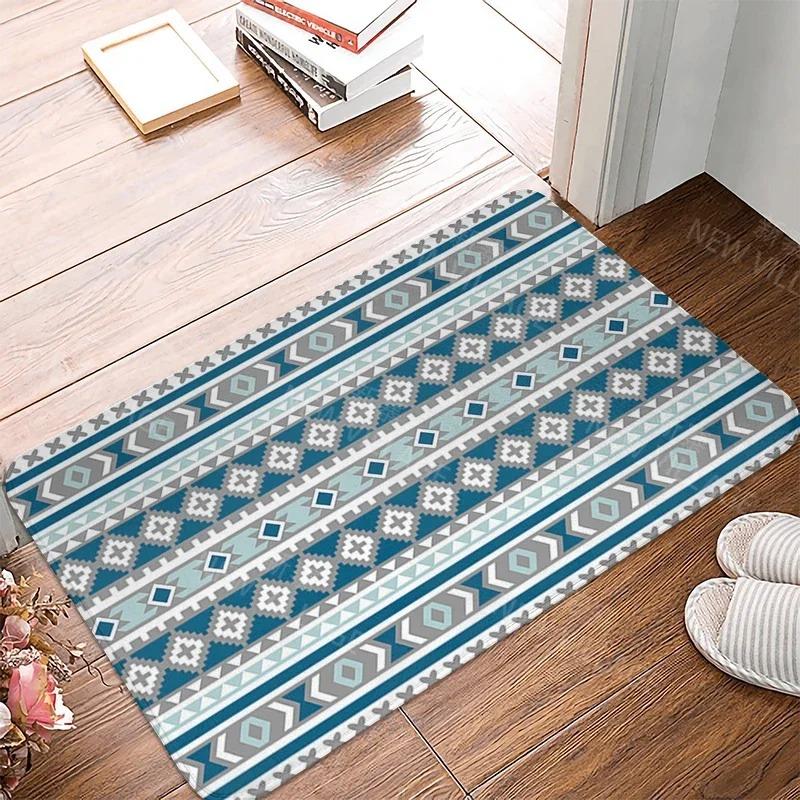 Boho Pattern Vintage Door Mats Anti-Slip Polyester Bathroom Shower Carpets Kitchen Bedroom Floor Foot Rug Home Entrance Decor