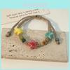 Handcrafted Geometric Ceramic Beaded Bracelets For Women In Dopamine Colors