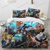 Impression 3D A-Apex Legends Ensemble de literie Housse de couette Ensemble de lit Housse de couette Taie d'oreiller Couette Taille King Queen Ensemble de literie pour garçons et adultes