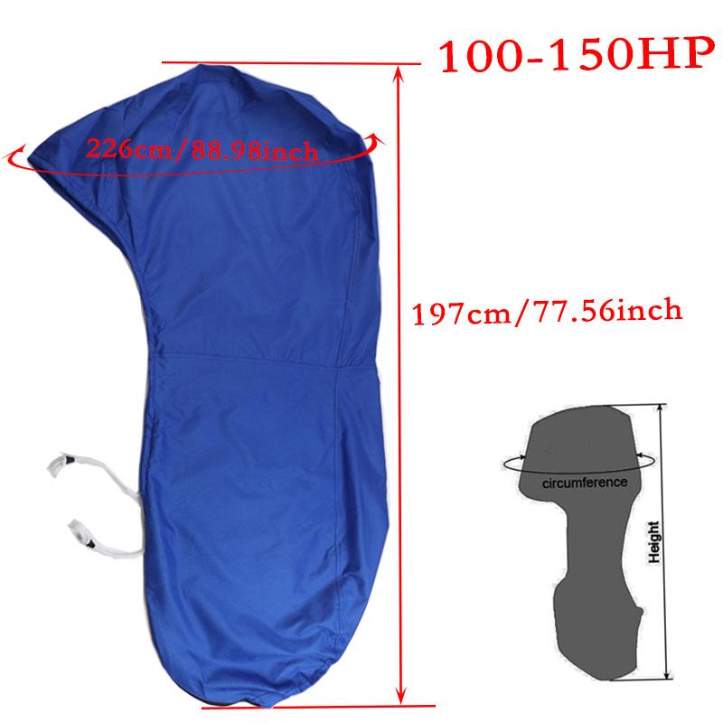 600D 6-225HP Boat Full Outboard Engine Cover Protection Blue For 6-225HP Motor Waterproof Sunshade Dust-proof