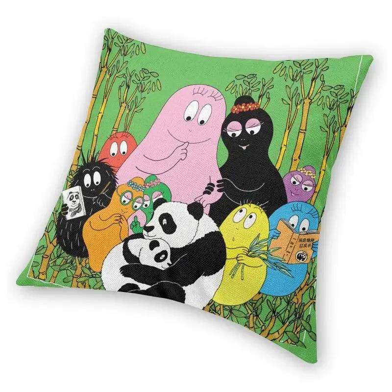 Față de pernă Barbapapa Family Love cu imprimeu față-verso, desene animate, emisiune TV, husă de pernă de podea pentru sufragerie, decorare cu față de pernă