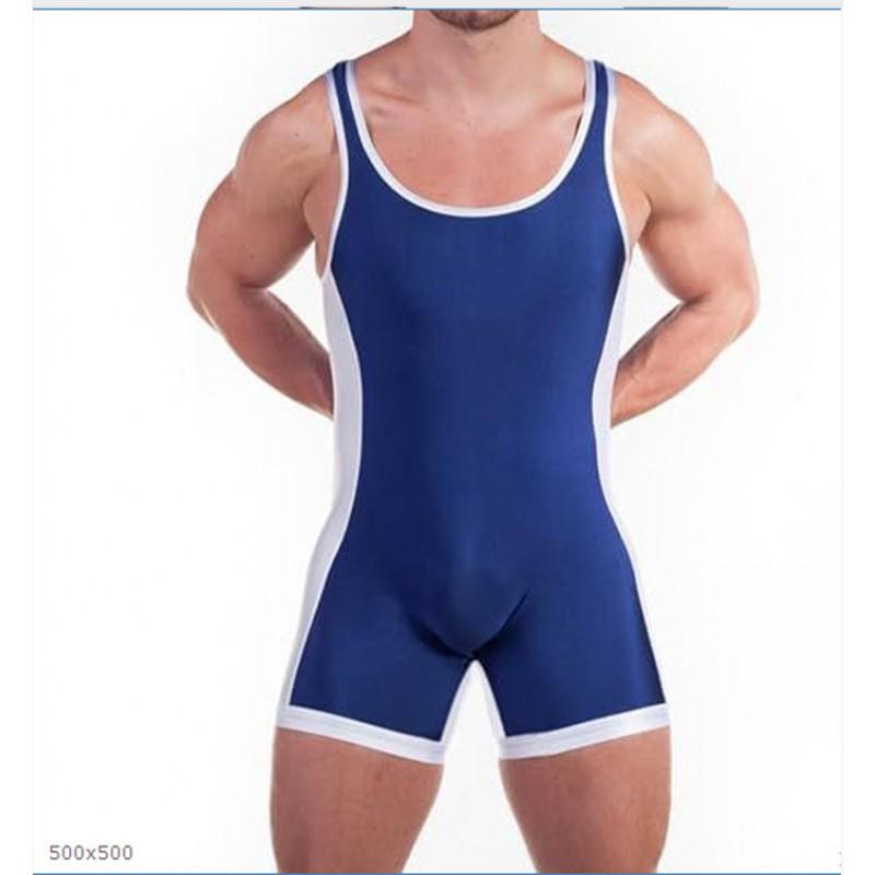 Mens Wrestling Singlet Compression Athletic Bodysuit MMA Boxing Triathlon Powerlifting Gym Fitness