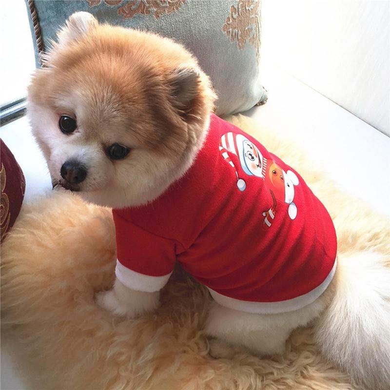 Christmas Pet Sweatshirt Costume Puppy Dog Winter Cute Durable Clothing Pet Xmas Decoration