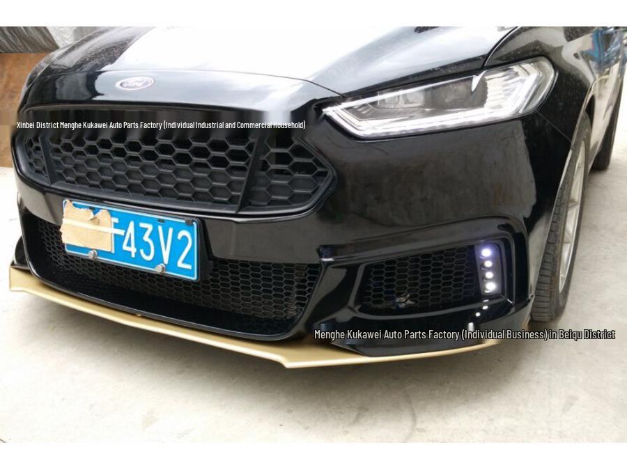 Fits 2013-2016 Mondeo with honeycomb painted grille, Mustang-style front bumper.