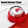 Temporizador de Cozinha Mecânico Relógio de Cozinhar Estudar Redondo Lembrete Estudante Gerenciador de Tempo