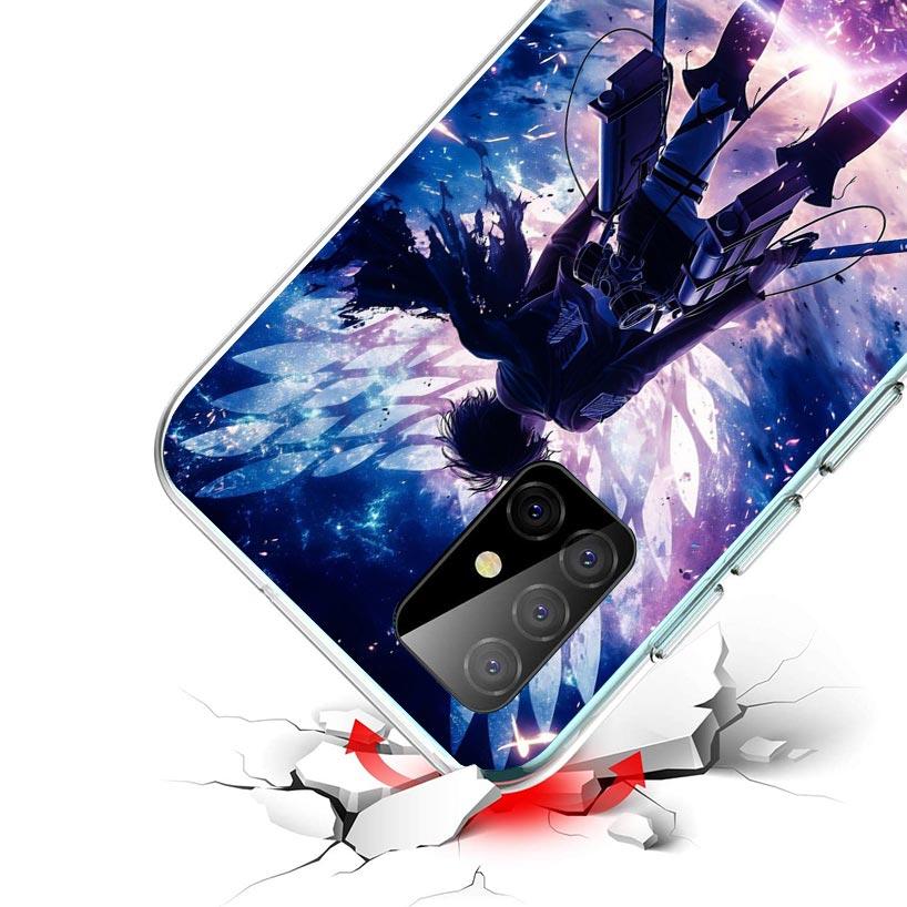 A-Attack On T-Titan Levi Phone Case For Samsung Galaxy A12 A52S A42 A32 A22 A51 A50 Note 20 Ultra 10 S10 Plus A71 A70 A31 A30 A1