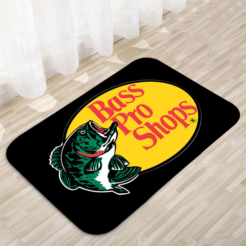

Bass Fishing Floor Mats Home Carpet Door Mats Modern Decor Carpet Anti-Slip Floor Mats 471 40cmx60cm
