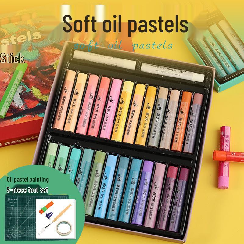 Gao Erle Professional Soft Oil Pastels: 36 Heavy Colors & 48 Rich Crayon Set for Beginners 10x10 Oil Pastel Paper (50 sheets)