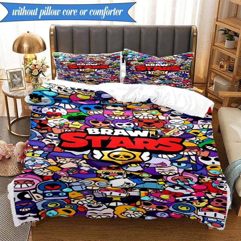 Game Adventure Heroes 3pcs K-pop Music Group Bedding set,Ideal for Bedroom, Dormitory,Including Duvet Cover And 2pcs Pillowcases,Fan Gifts