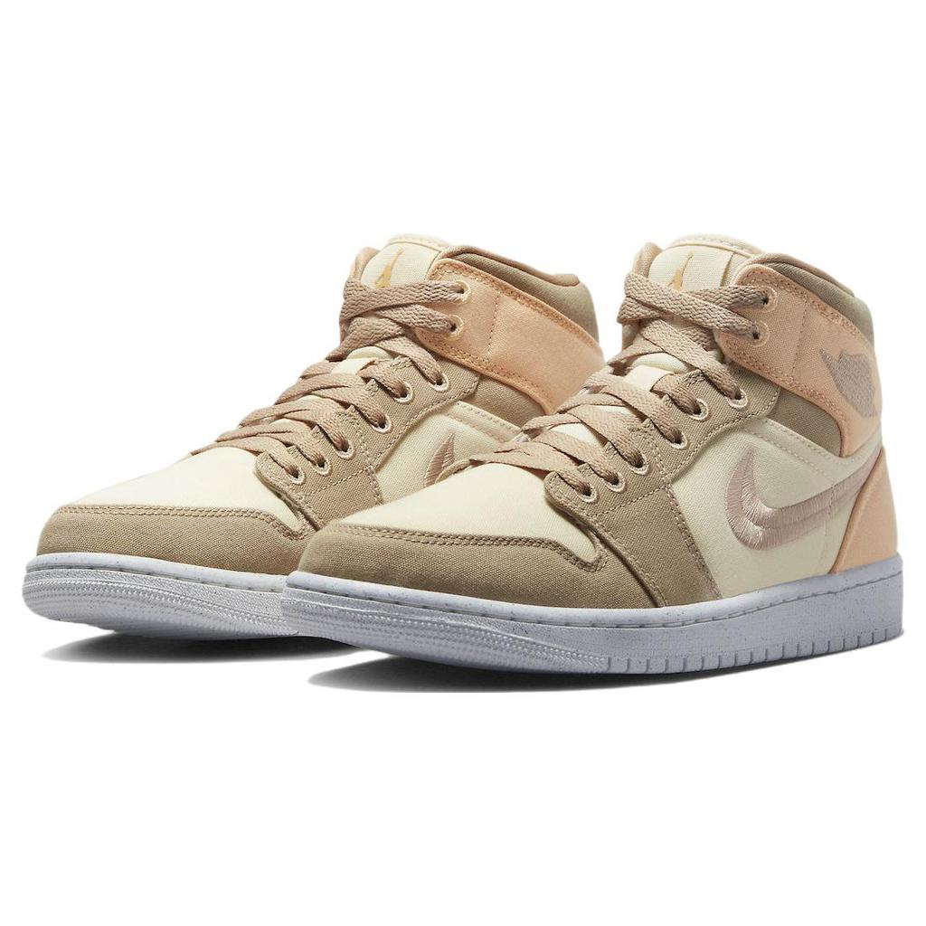 New JORDAN 1 Mid Se Canvas Khaki Women's DV0427-102