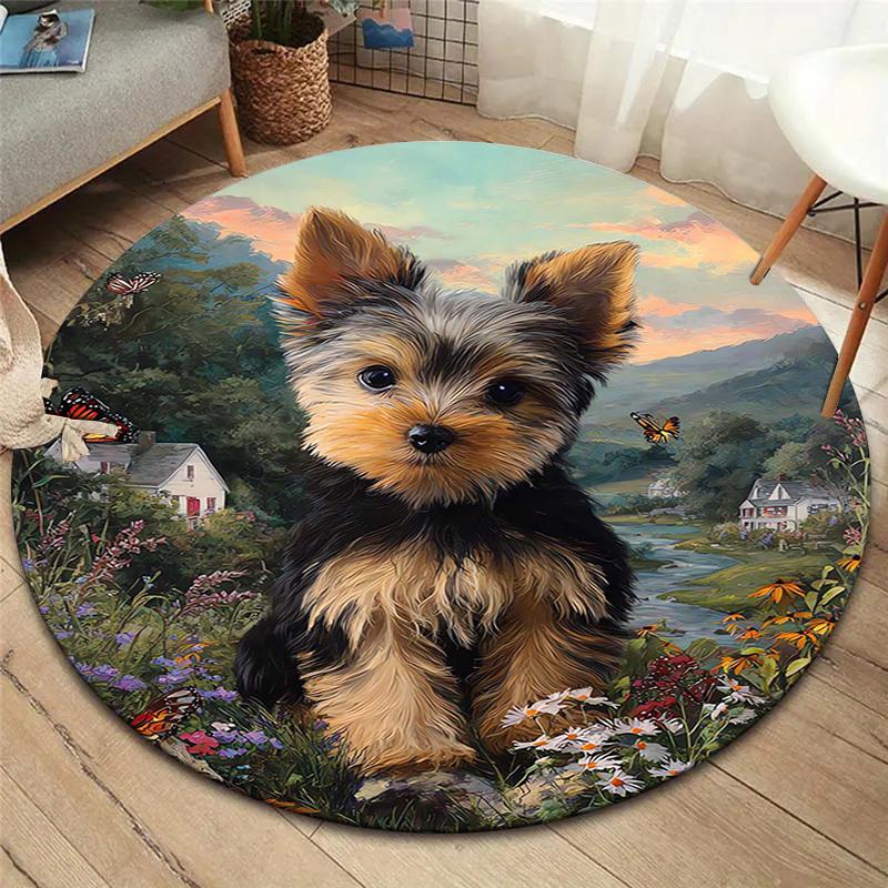 

Круглий килим Vortex Crossing Gate, Килимок для вітальні, спальні, біля дивана, дитячої кімнати, Нековзкий килимок для підлоги 80cmx80cm