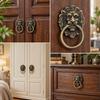 10pcs Metal Material Lion Head Pulls Antique Bronze Finish Drawer Pull Handles  For Cabinets