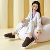 Plush Non-Slip Winter Cotton Slippers for Women and Men - Indoor Closed-Heel Design