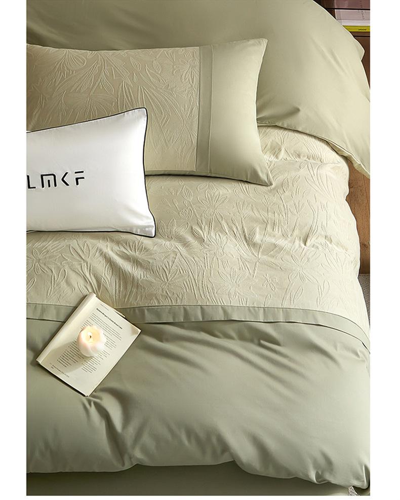 Luxurious 100s All-Cotton Mother-Baby Bedding Set: Warm, Skin-Friendly Jacquard, Four-Piece