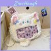 Forest Style Plush Cat Backpack With Large Capacity For Daily Use And Computer Storage