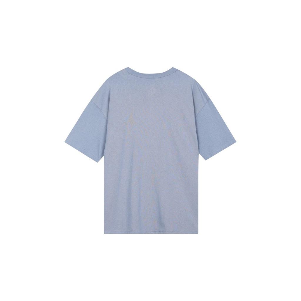 Nike Men's Solid Color Loose Fit Crew Neck Short Sleeve T-Shirt in Grey Blue