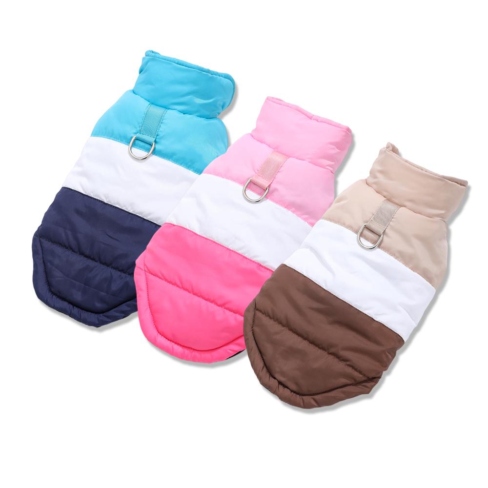 Pet Dog Clothes Winter Warm Puppy Jacket Vest With D-ring Cozy Windproof Chihuahua French Bulldog Coat For Dogs Cats Costume