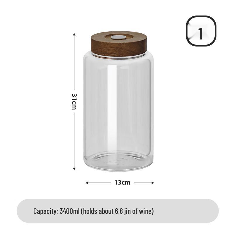 Automatic Exhaust Glass Fermentation Jar 3400ml