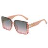 New large-frame square female alphabet light luxury sunglasses, European and American high-end face-showing small-point diamond sunshade sunglasses