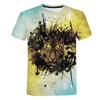Summer Colorful Tiger 3D Digital Printed Animal T-shirt Men's Women's Short Sleeves Shirt