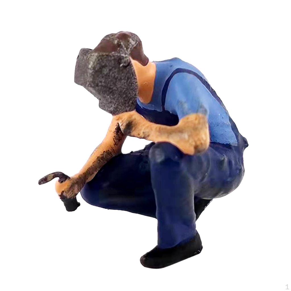 1/64 Painted People Figures Garage Scenes Movie Character Scne Accessory Train Scene Building