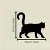 Black Metal Walking Cat Wall Sculpture, Iron Outdoor Home Decor, Modern Black Cat Art for Entryway Office, Gift for Cat Lovers Halloween Christmas