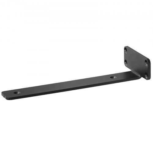 VEVOR Shelf Bracket, 10”L x 4”W x 1.6”H, 6 Pcs Heavy Duty Floating Shelf Brackets, Brackets for Shelves, 5mm Thick Matte Black L Shelf Bracket