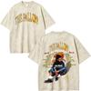 Vintage Washed Jcole The Fall Off Print T Shirts Unisex Unisex Clothing Hip Hop Fashion Short Sleeve Oversized Tshirts Streetwear