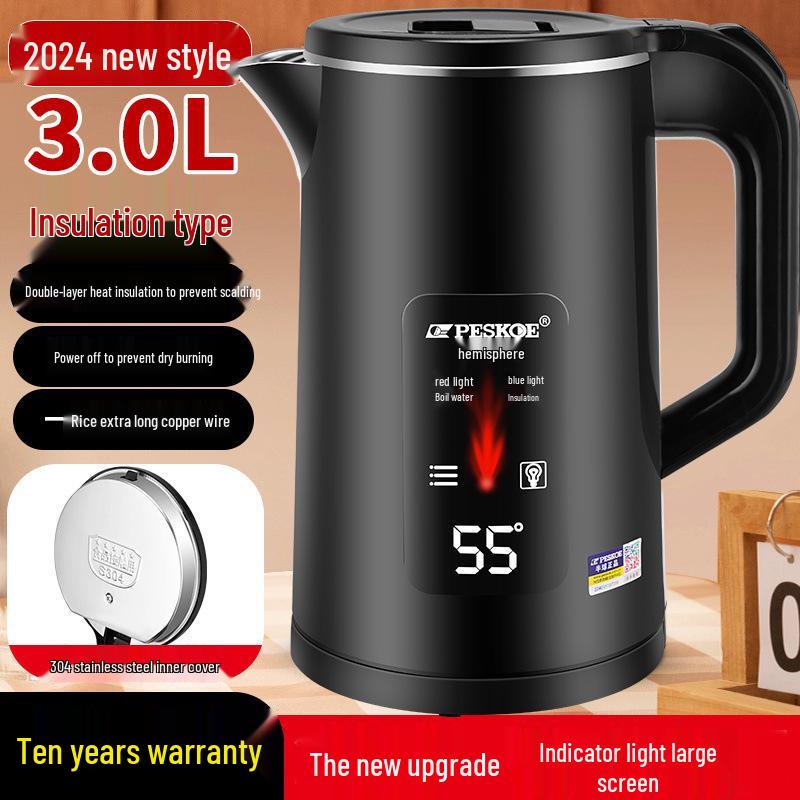 Smart Electric Kettle, Double Layer Anti-Scald, Durable Insulation, Rapid Boil, Fast Heating