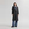 ELLE Gray High-Quality Solid Color Simple Single-Breasted Coat Women Coats Dark-Gray EF49352