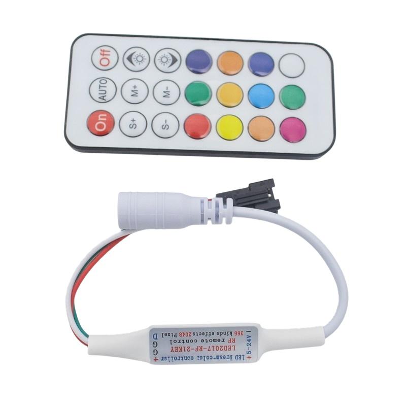 1 Set RF Wireless Remote Control DC5-24V Mini Controller 3-PIN LED Controller For Dream Color WS2812B WS2812 WS2811 Light Strip