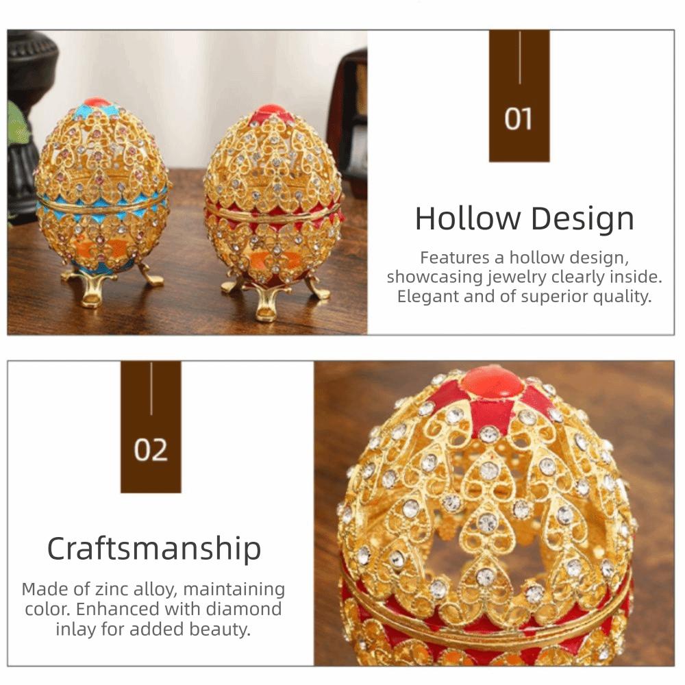 Zinc Zinc Alloy Material Jewelry Box Enamel Color Trinket Box Exquisite Storage Jar Home Craft